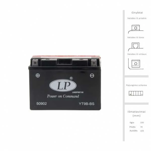 Landport Battery 8 Ah 115 A