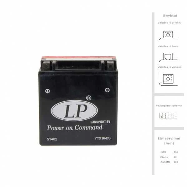 Landport Akumuliatorius 14 Ah 230A EN