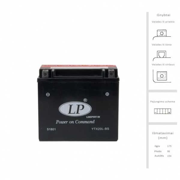 Landport Akumuliatorius 18 Ah 240A EN