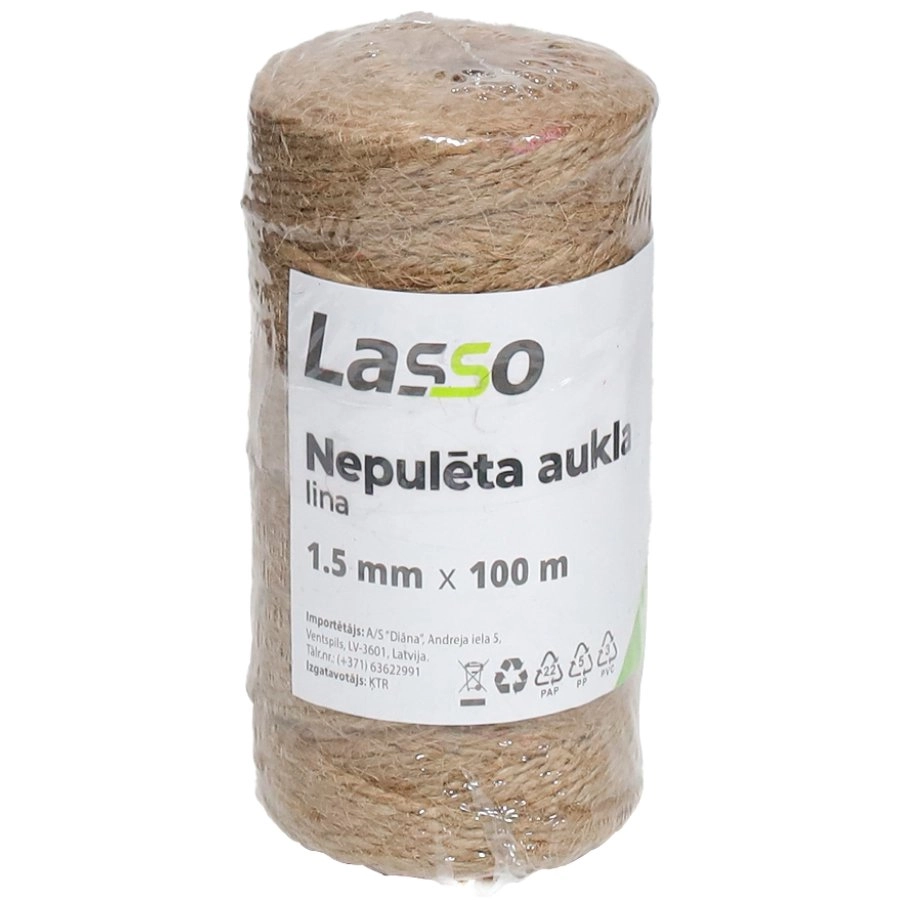 Aukla nepulēta 1.5mm 100m lina