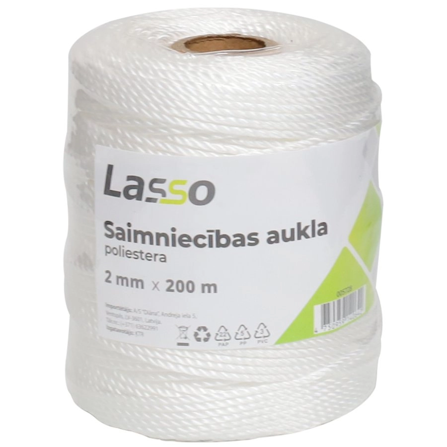 Aukla saimniecības 2mm 200m poliesters 9140642