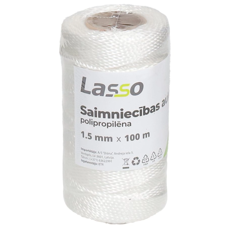 Aukla saimniecības 1.5mm 100m polipropilēna