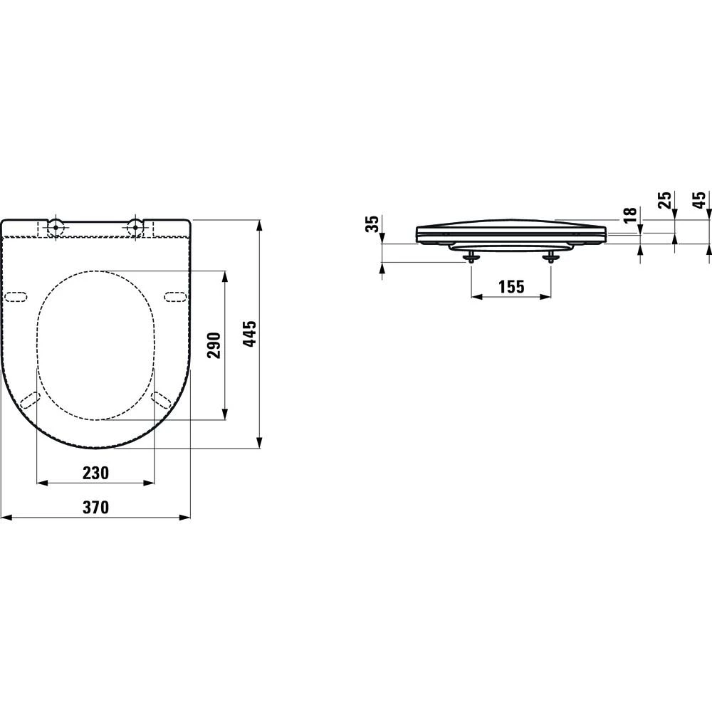 Laufen Pro Slim Slow closing toilet