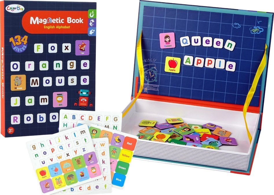 LeanToys Magnetic Puzzle Book English Alphabet