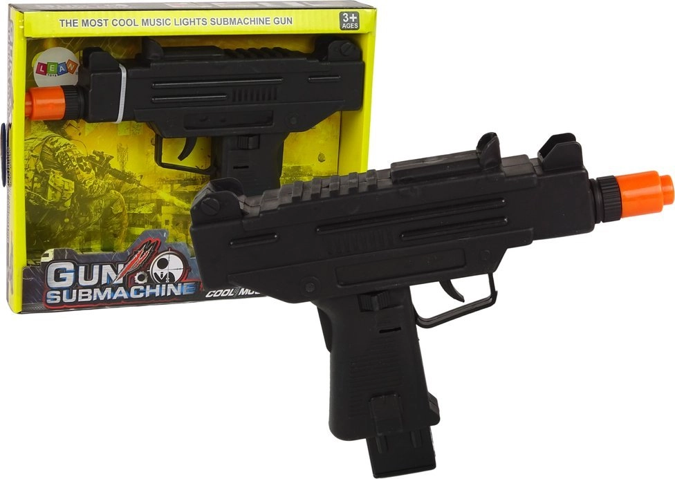 LeanToys Gun Black For Children Vibration