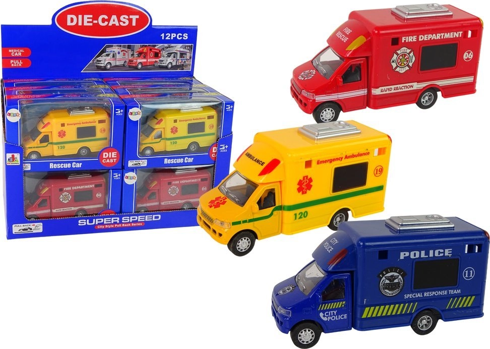 LeanToys Auto Pojazd Ratunkowy Policja Straż