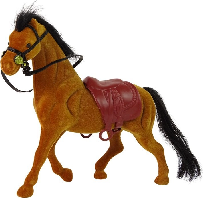 LeanToys Figurine Velvet Horse Brown Farm