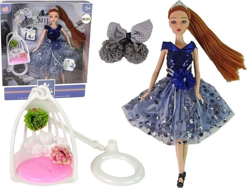 LeanToys Baby Doll Emily Swing Flowers