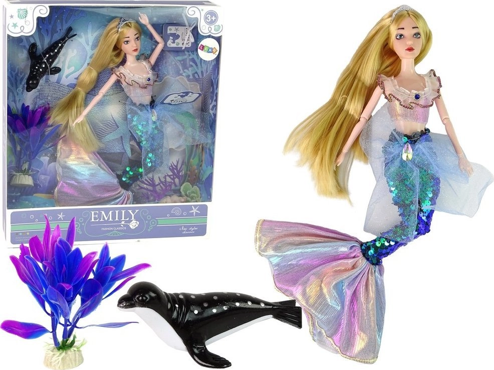 LeanToys Children`s Doll Emily Mermaid Green