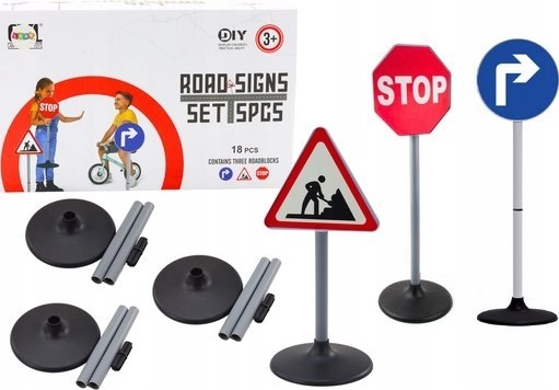 LeanToys Educational Set Large Road Signs