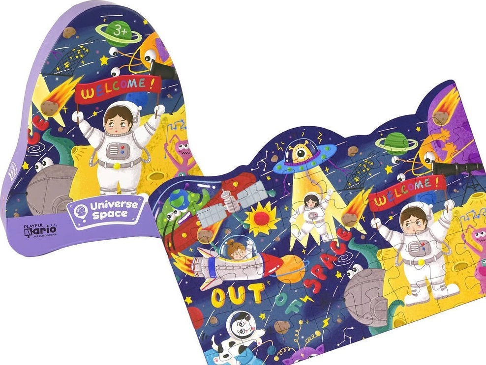 LeanToys Puzzle Kosmos Ufo Planety 48