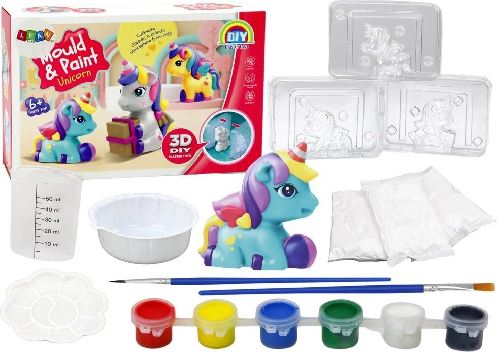 3D Unicorn plaster casts with DIY