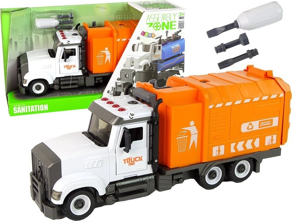 LeanToys Garbage Truck for Unscrewing and