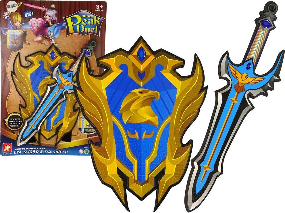 LeanToys Set Blue Warrior Sword EVA