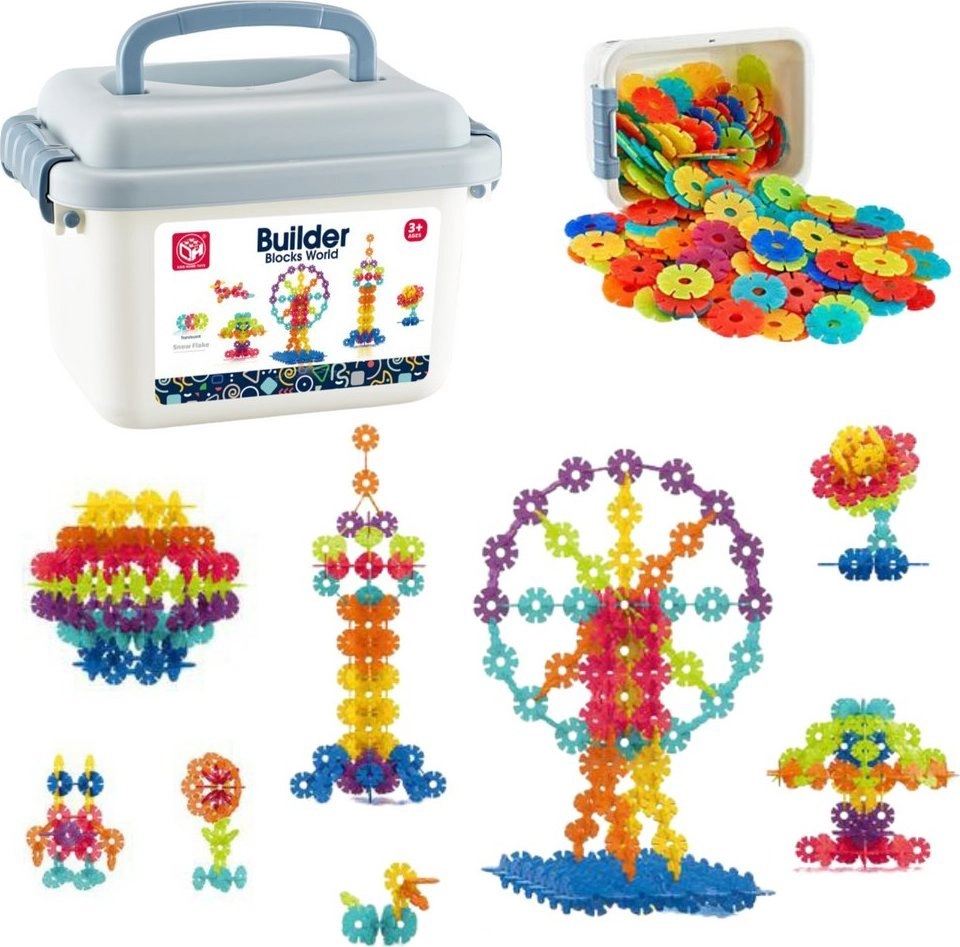 Set of Snowflake Building Blocks in