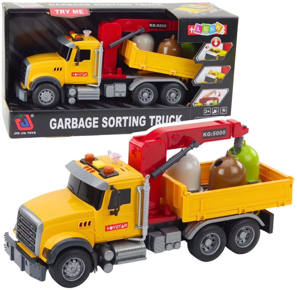 Truck Sorting Garbage Waste Containers Lights