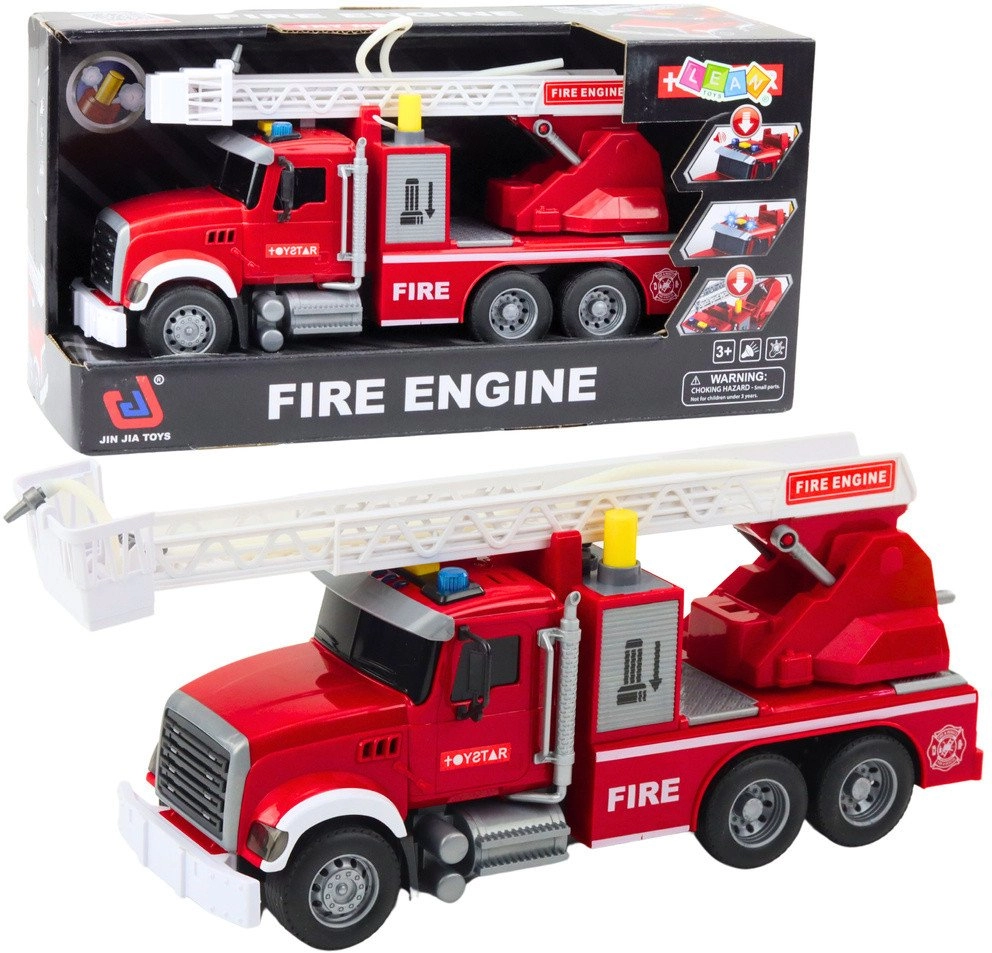 Lean Toys Fire Truck With Boom