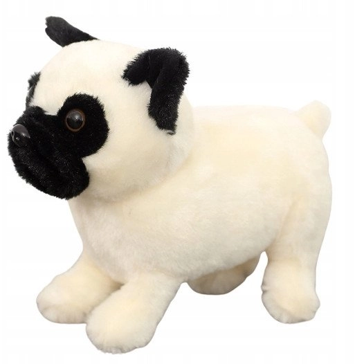 Plush Cuddly Dog Pug Mascot White