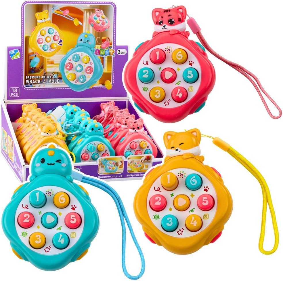 Mini Whack-A-Mole Arcade Game Animals Colorful