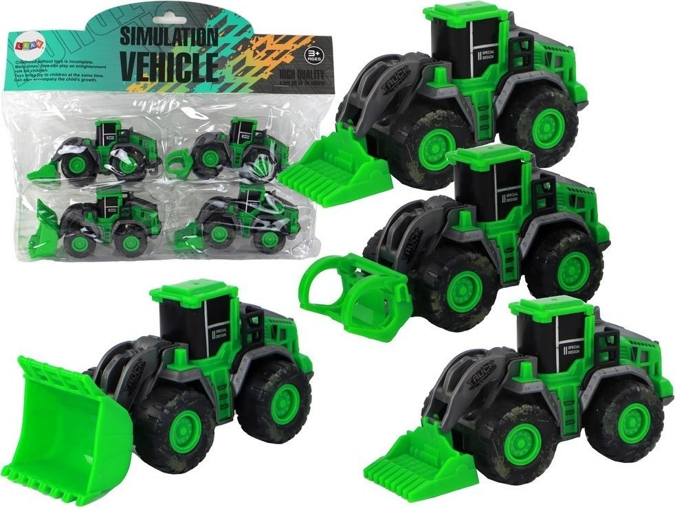 LeanToys Zestaw Pojazdów Farmerskich Zielone Traktory