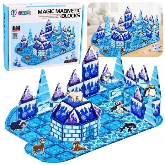 Magnetic Blocks Ice Land Animal Figures