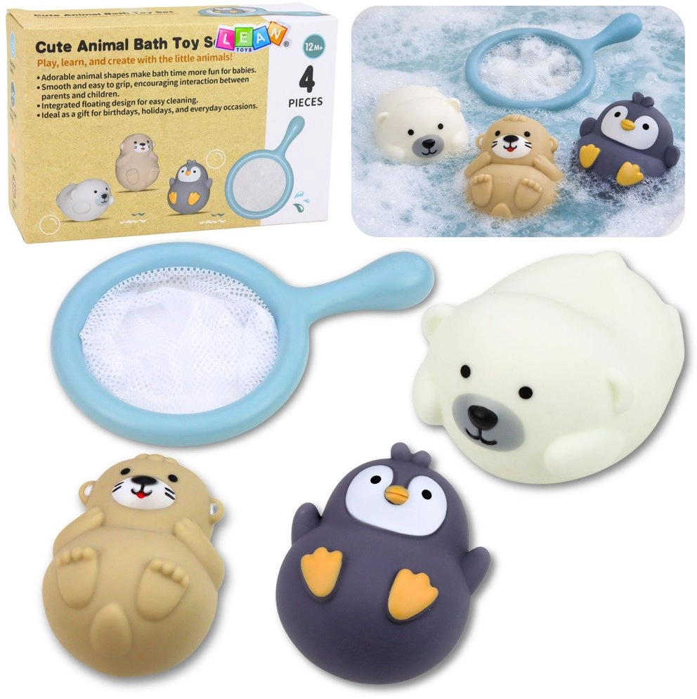 Set of Bath Toys Fishing Rubber