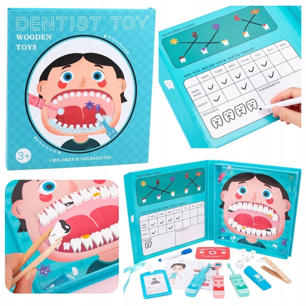 LeanToys Wooden Little Dentist Set Magnetic