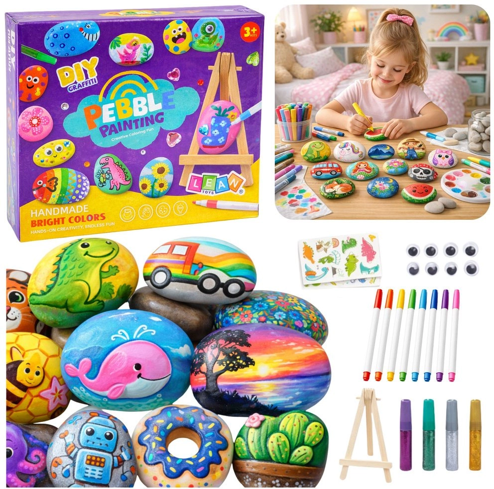 LeanToys Creative Kit DIY Stone Painting