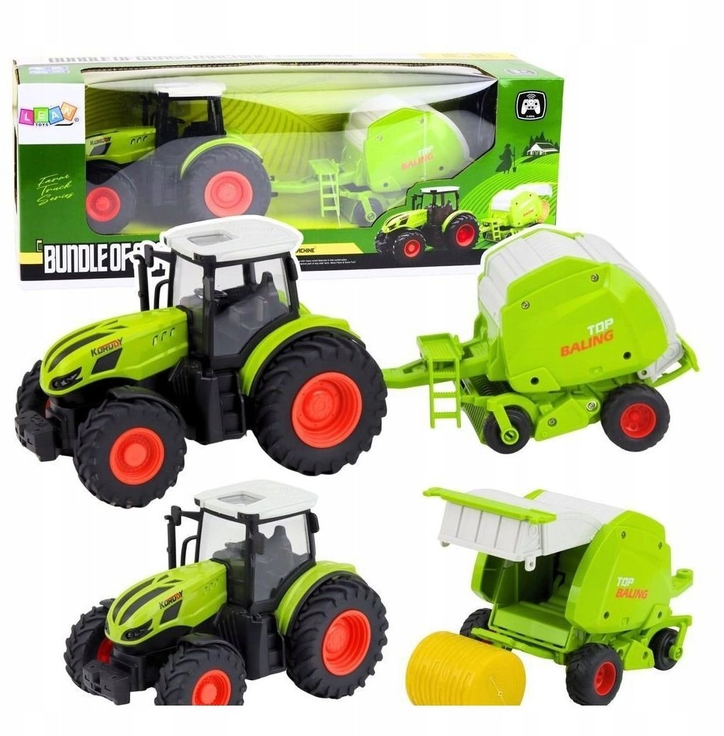 Remotely controlled agricultural tractor with a