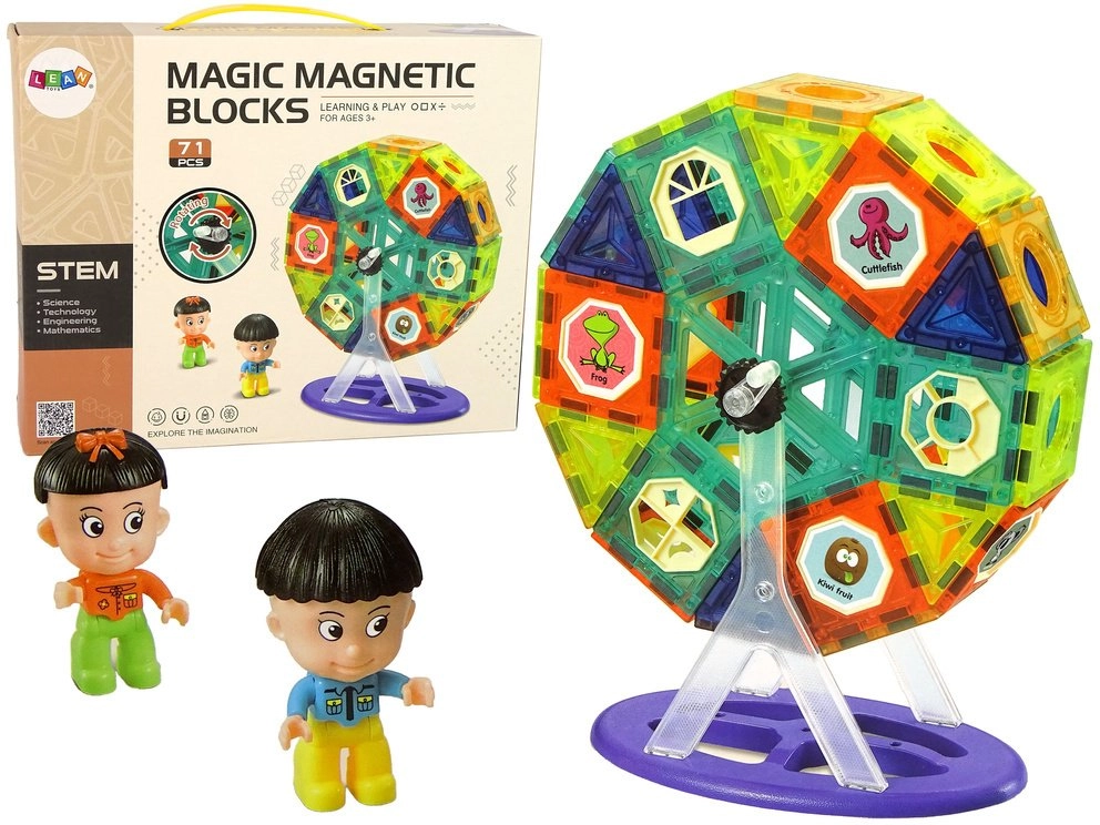Magnetic building blocks 3D Ferris wheel