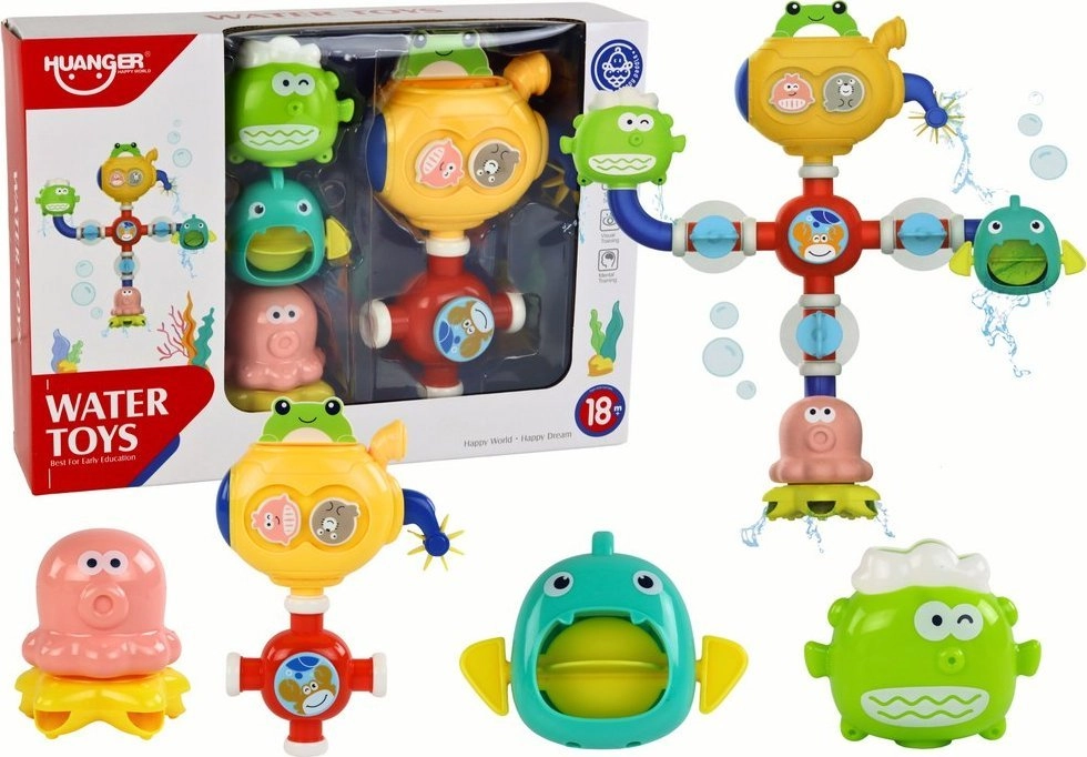LeanToys Overflow Bath Water Toy Robot