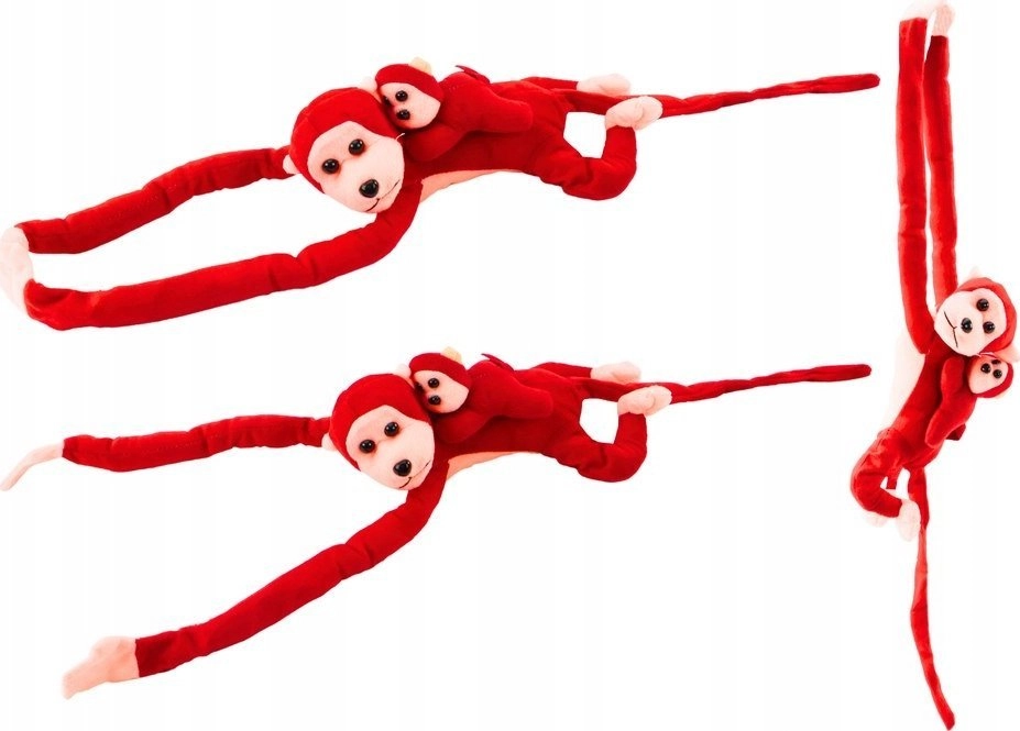 LeanToys Plush Mascot Monkey with Baby