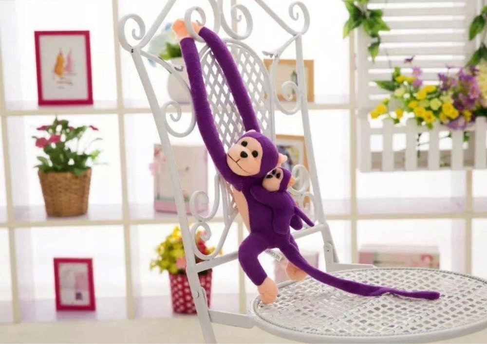 LeanToys Plush Mascot Monkey with Baby
