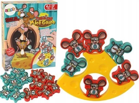 LeanToys Arcade Game Mice Balancing Cheese