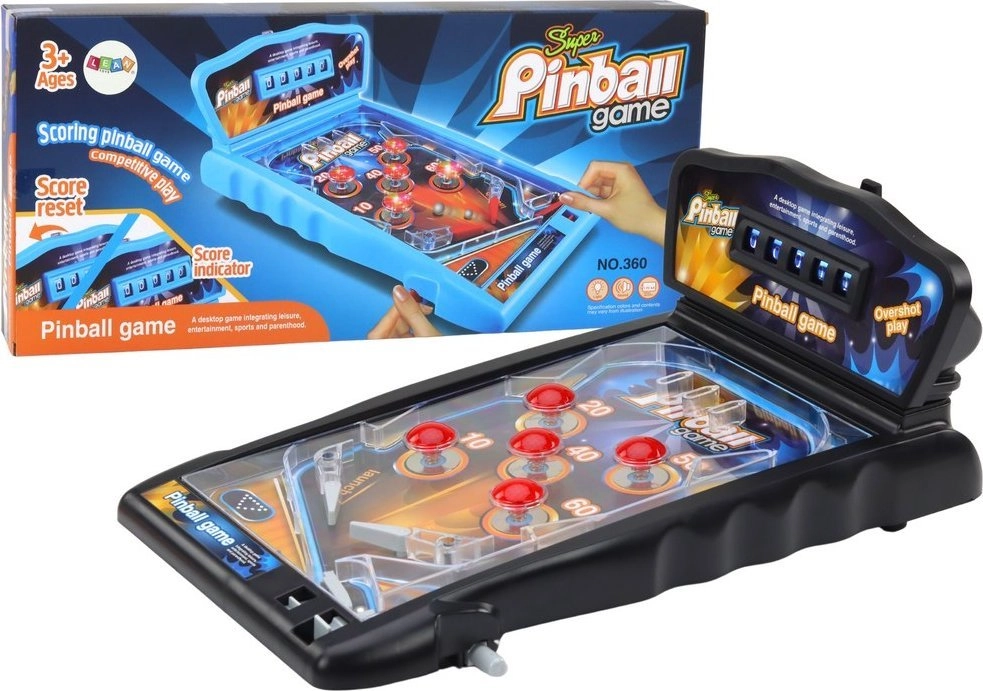 LeanToys Pinball Arcade Game Lights Sounds