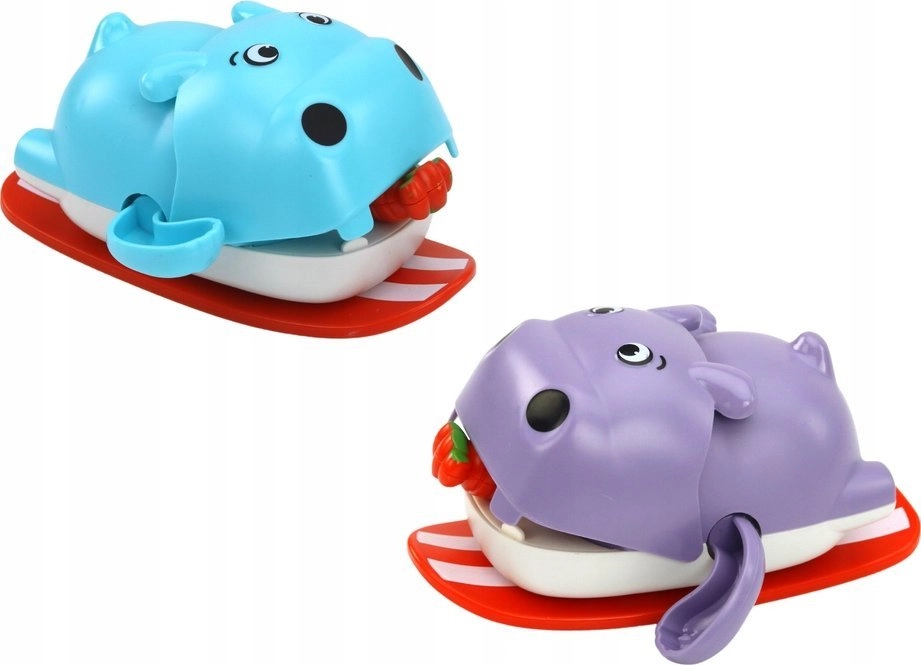LeanToys Wind-up Bath Toy Floating Hippopotamus