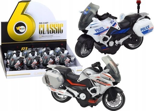 LeanToys Friction Driven Motorcycle 1:10 Scale