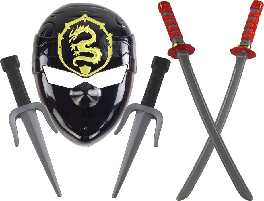 LeanToys Zestaw Wojownika Ninja Maska Miecze