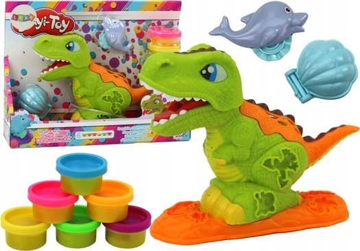 LeanToys Set of Playdough Dinosaur 6