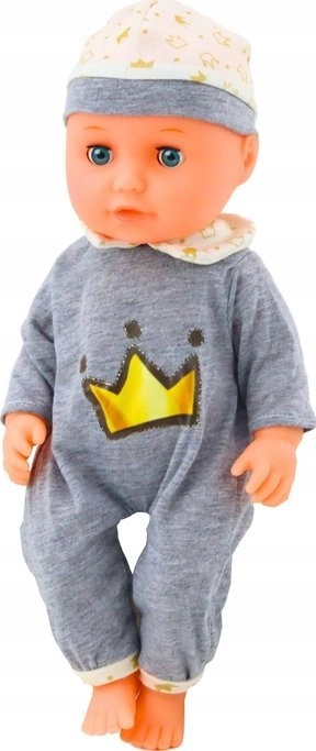 LeanToys Baby Doll In Gray Pajamas