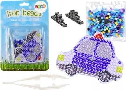 LeanToys Zestaw Koralików Do Prasowania Auto