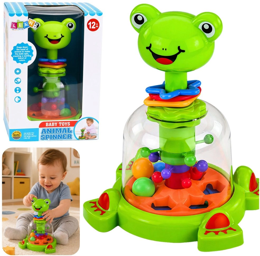 LeanToys Interactive Frog Spinner With Spinning