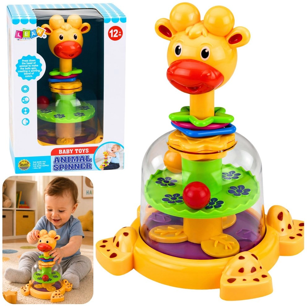 LeanToys Interactive Giraffe Spinner with Spinning