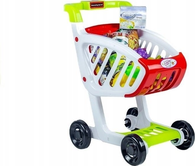 LeanToys Wózek Sklepowy + Artykuły Spożywcze