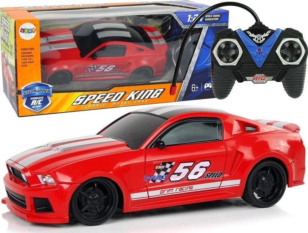 Sports car 1:24 remote-controlled red (