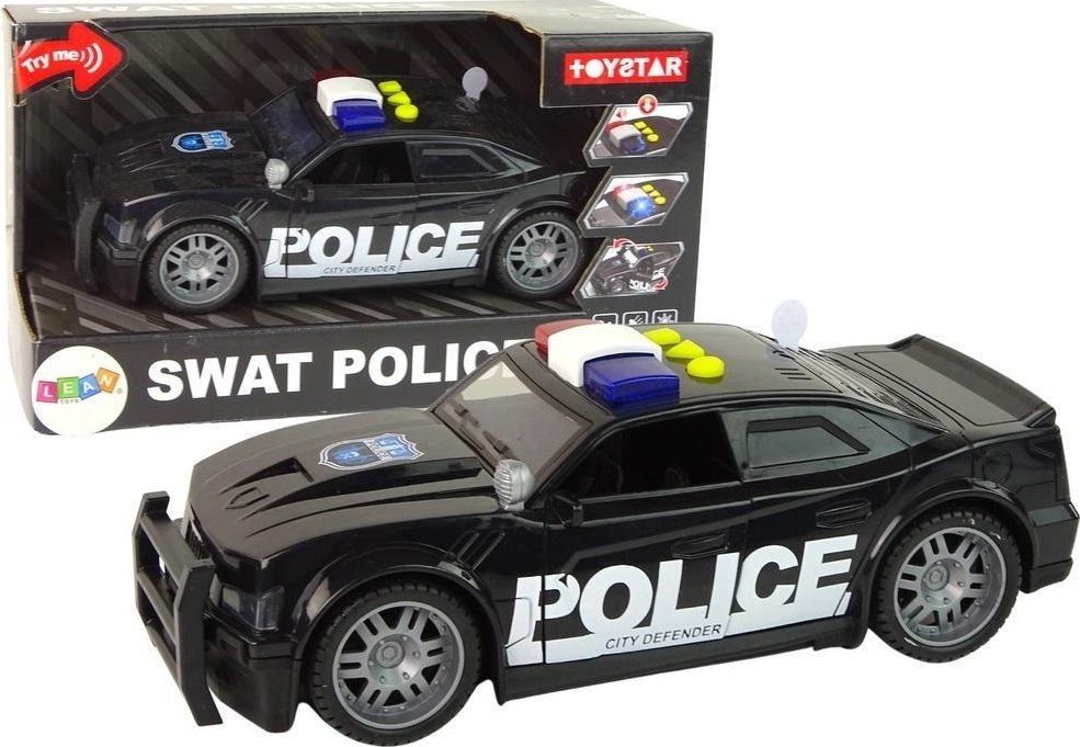 Car Police 1:14 black light and