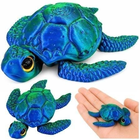 Sea turtle 3D moving parts 8cm