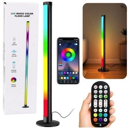 Lean RGB corner floor lamp with