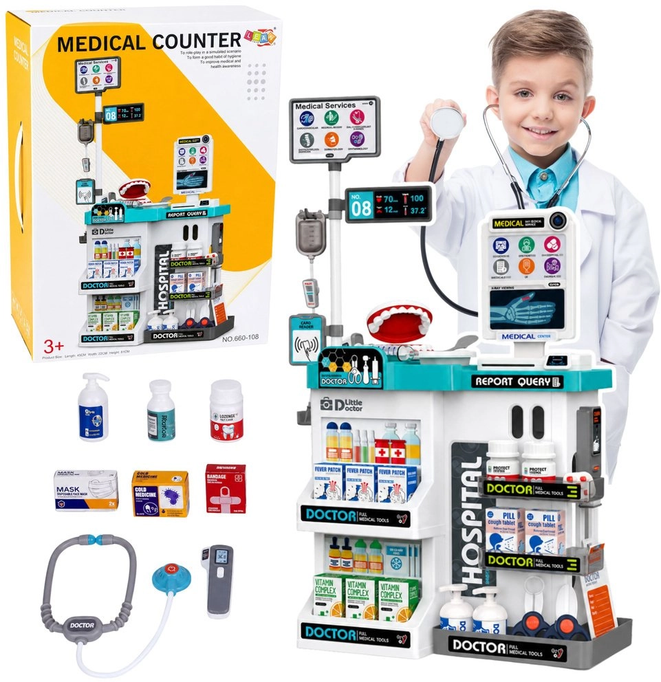 LeanToys Large Doctor`s Set Medical Table
