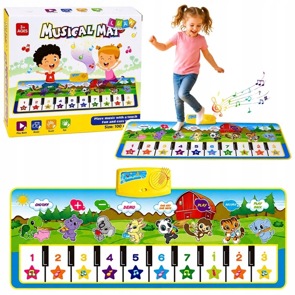 LeanToys Educational Music Mat Piano Animals